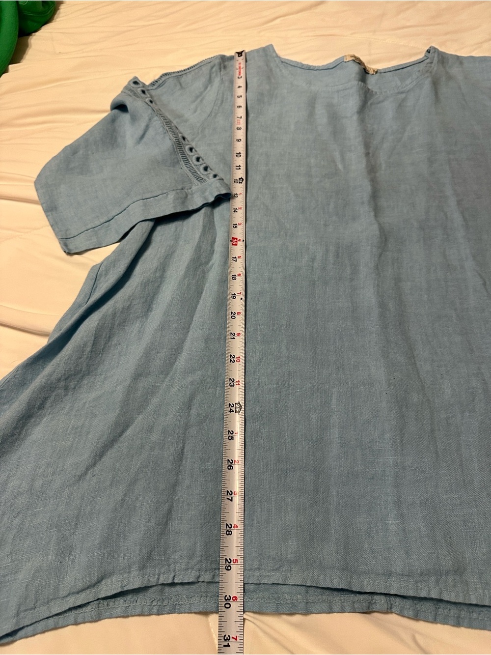 Valentina Naldi Italian Linen Tunic Light Blue - Size 2X - Casual Loose Fit - Picture 12 of 13